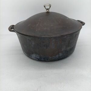 VTG Rare Arc WAGNER Sidney O Cast Iron Dutch Oven #9 Whistle Top + Lid USA!